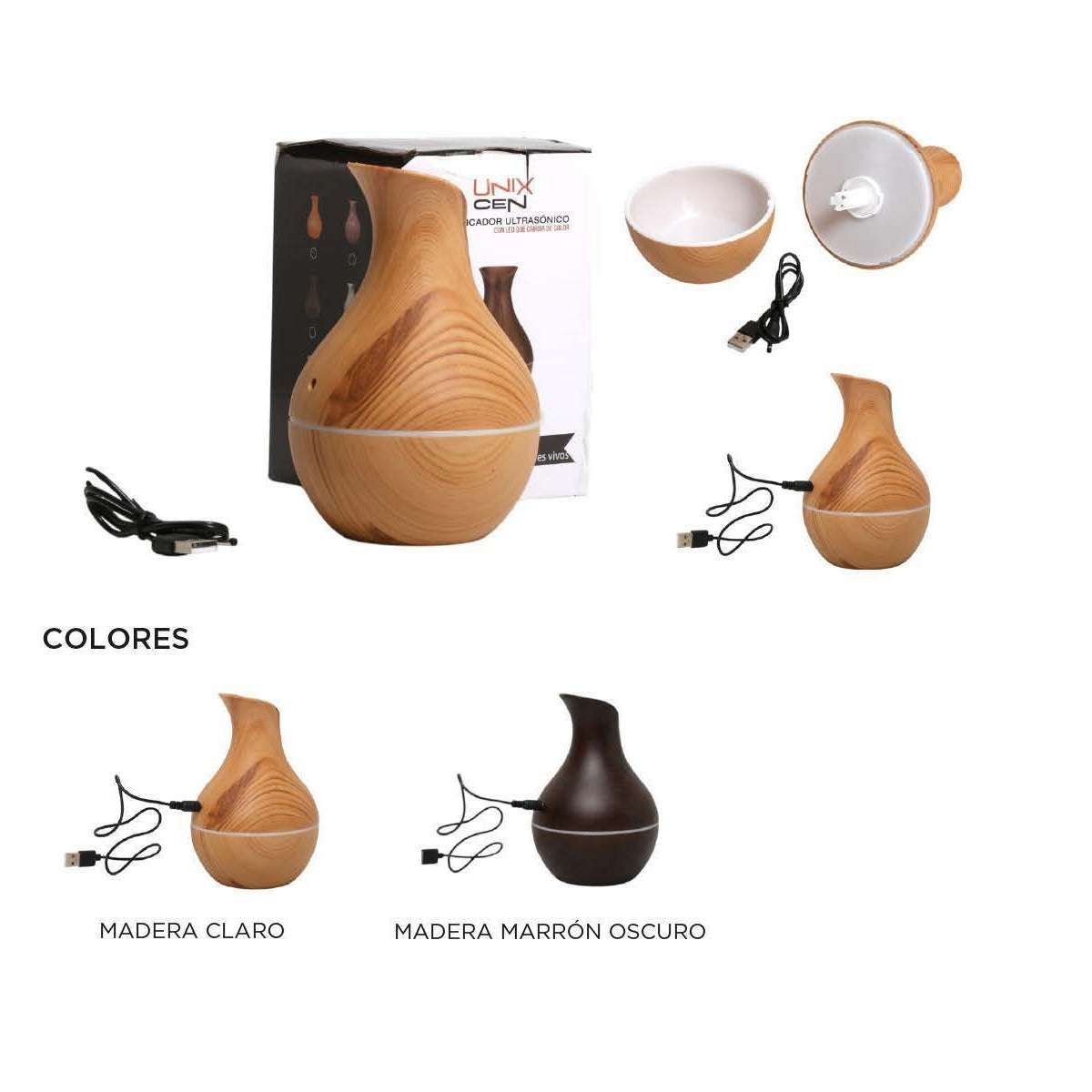 Humidificador ultrasonico simil madera P-24 - imagen provisional cuadrada del catálogo GEMTRAL 2026
